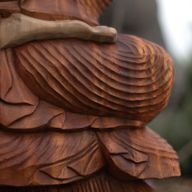 Handsnidad Buddhastaty - 30cm Välkomnande