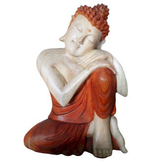 Handsnidad Buddhastaty - 30cm Tänkande