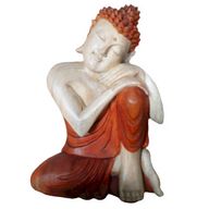 Handsnidad Buddhastaty - 30cm Tänkande