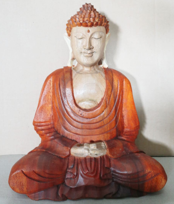 Handsnidad Buddhastaty - 30cm Meditation