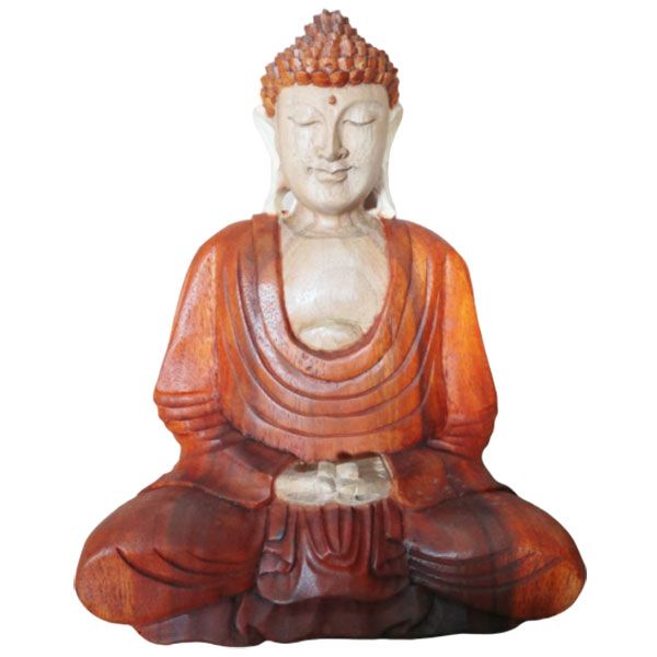 Handsnidad Buddhastaty - 30cm Meditation