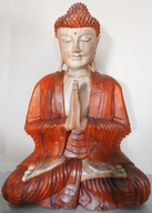 Handsnidad Buddhastaty - 30cm Välkomnande