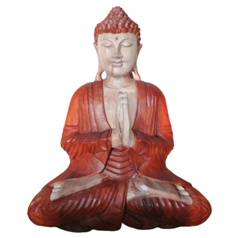 Handsnidad Buddhastaty - 40cm Bön