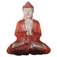 Handsnidad Buddhastaty - 40cm Bön