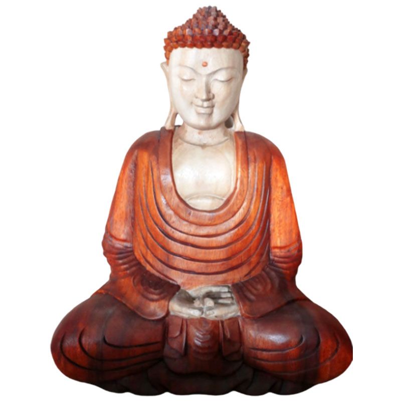 Handsnidad Buddhastaty - 40cm Meditation
