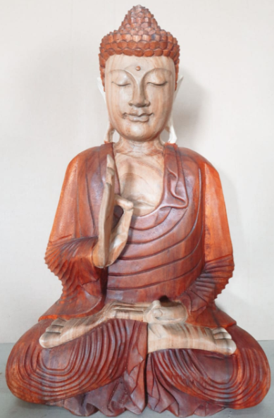 Handsnidad Buddhastaty - 60cm Undervisning