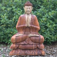 Handsnidad Buddhastaty - 80cm Bön