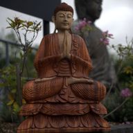 Handsnidad Buddhastaty - 80cm Bön