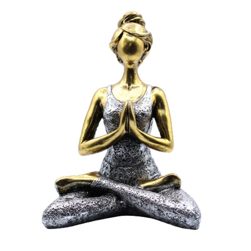 Yogadam Figur -  Brons & Silver 24cm