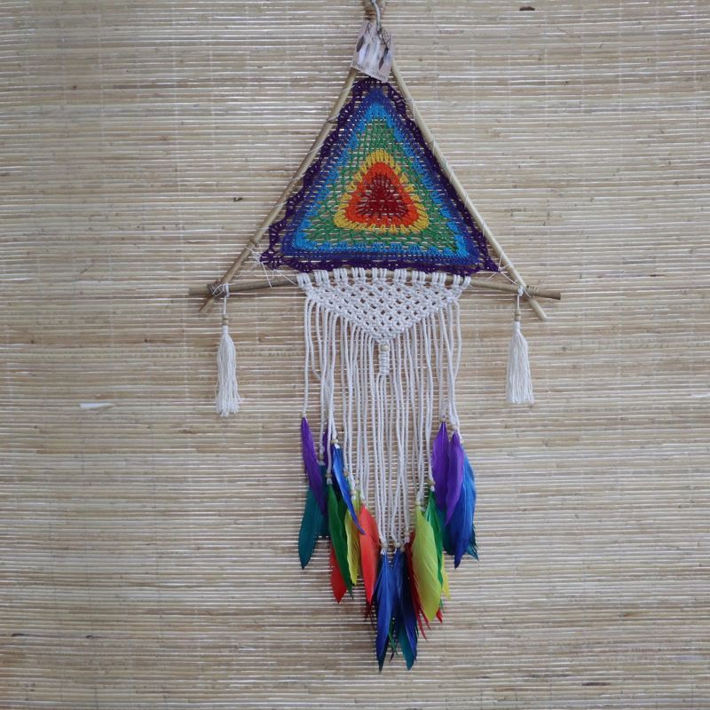 Bali Drömfångare - Stor Mångfärgad Pyramid