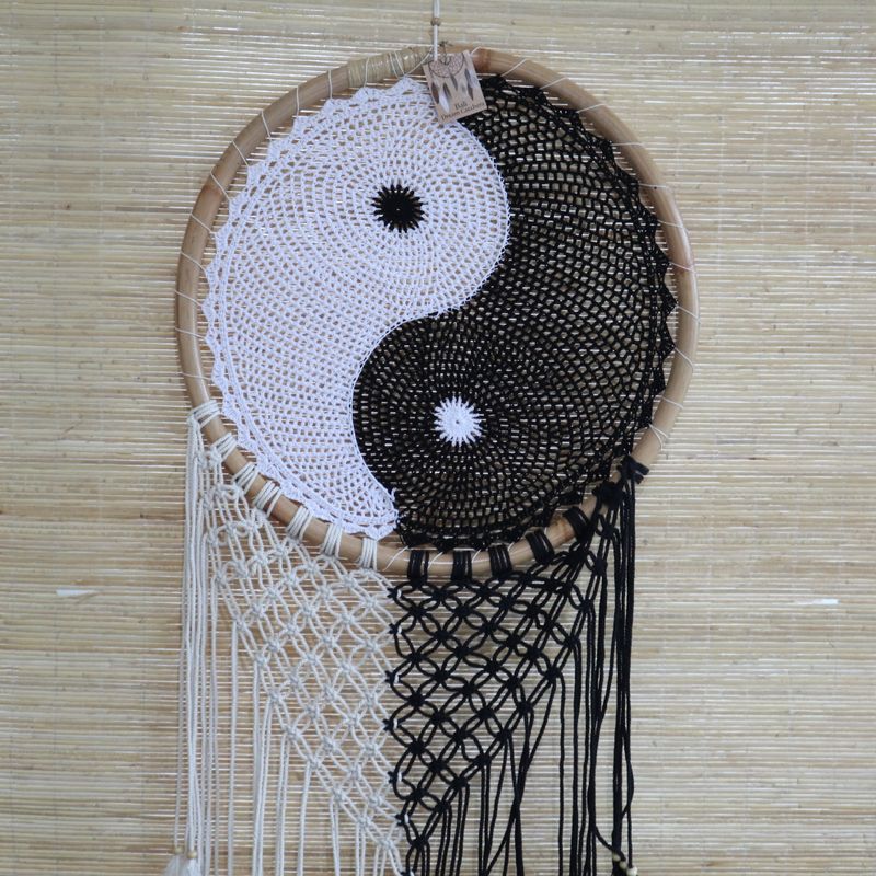 Bali Drömfångare - Extra Stor Yin Yang D: 50cm