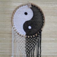 Bali Drömfångare - Extra Stor Yin Yang D: 50cm