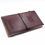 Handgjord Dagbok i Läder - Our Family Adventure Book - Brun