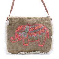Fransväska - Elefant Broderi