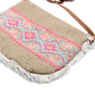 Fransväska - Sommarmönster Broderi