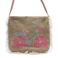 Fransväska - Cykel Broderi