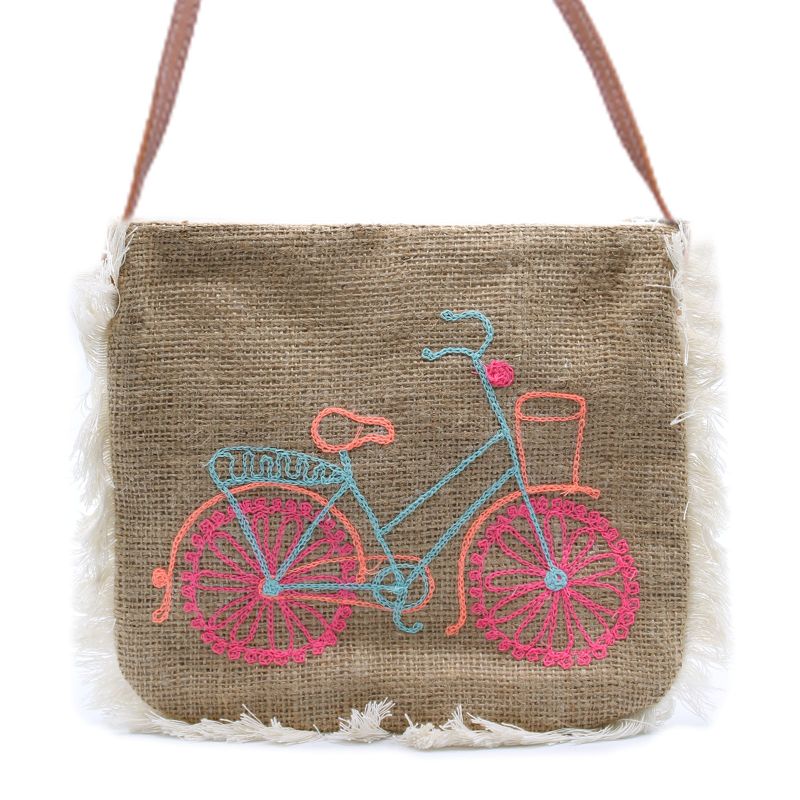 Fransväska - Cykel Broderi