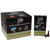 Tribal Soul Tillbakaflöde Rökelsekoner - Vit Salvia + Palo Santo