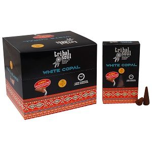 Tribal Soul Tillbakaflöde Rökelsekoner - Vit Kopal