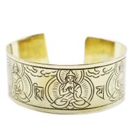 Tibetanskt Armband av Mässing - Fem Buddha