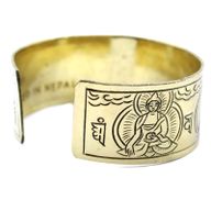 Tibetanskt Armband av Mässing - Fem Buddha