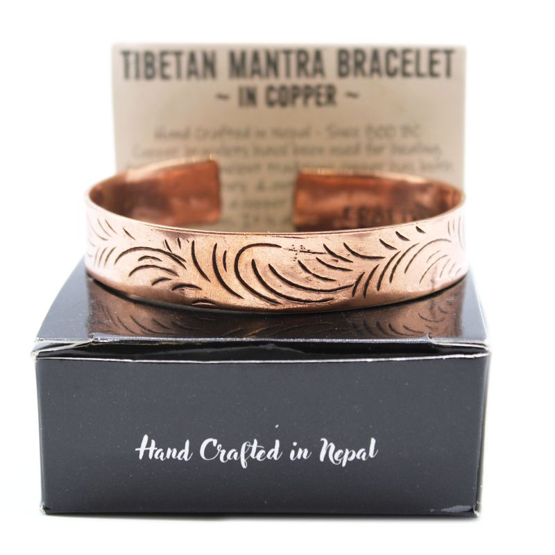Tibetanskt Armband av Koppar - Breda Stamvirvlar