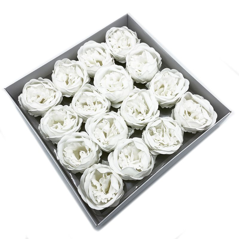 Tvålblommor till Hantverk - Extra Stor Pion - Vit