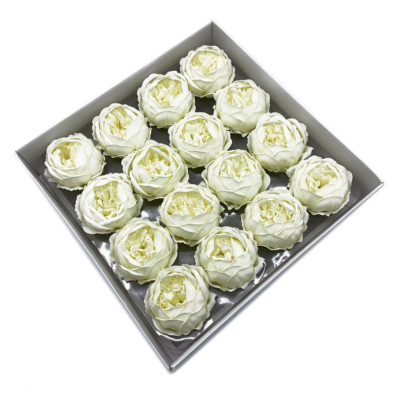 Tvålblommor till Hantverk - Extra Stor Pion - Elfenben