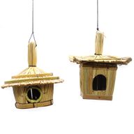 Liten Rund Fågelholk av Sjögräs 17x17cm