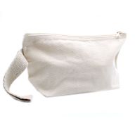 Naturlig Necessär i Bomull med Handtag - 22x12x7 cm