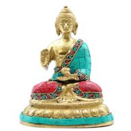 Buddhafigur i Mässing - Välsignelse - 15cm