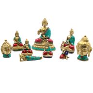 Buddhafigur i Mässing - Liggande - 10cm