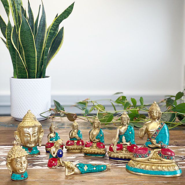 Buddhafigur i Mässing - Välsignelse - 7.5cm