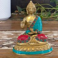 Buddhafigur i Mässing - Välsignelse - 15cm