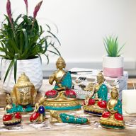 Buddhafigur i Mässing - Välsignelse - 7.5cm