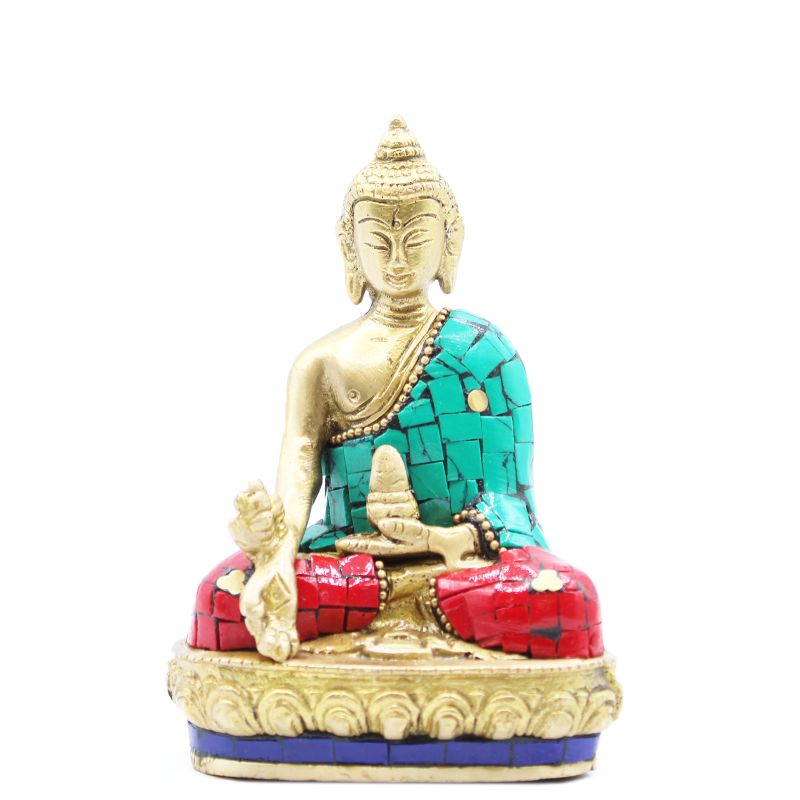 Buddhafigur i Mässing - Händerna Nere - 11.5 cm