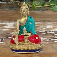 Buddhafigur i Mässing - Händerna Nere - 11.5 cm