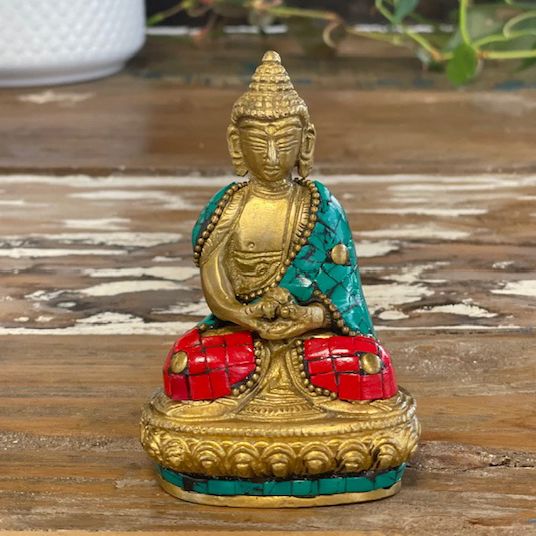 Buddhafigur i Mässing - Välsignelse - 7.5cm