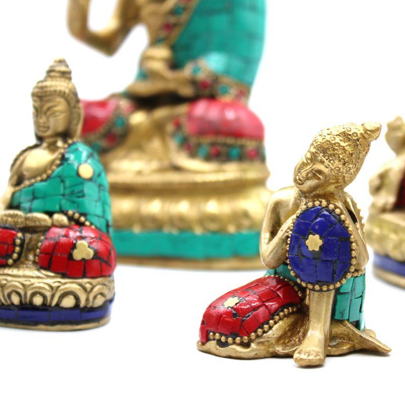 Buddhafigur i Mässing - Tänkande - 6.5 cm