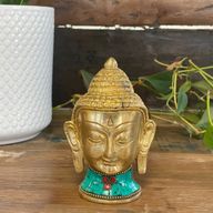 Buddhafigur i Mässing - Stort Huvud - 11.5 cm