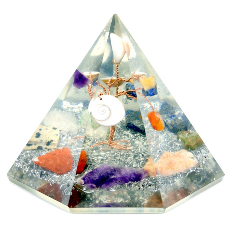 7-sidig Pyramid av Orgonit 90mm - Ädelstenar, Visdomsträd