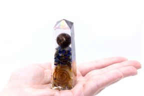 Orgonit Obelisk 90x25mm - Koppar, Lapis och Gul Aventurin