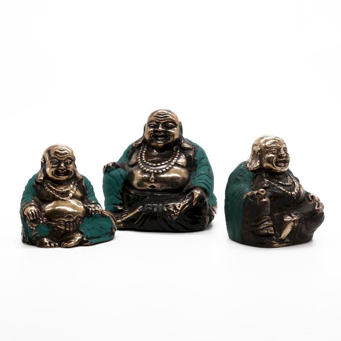 Set med 3 - Glada Buddhas (olika storlekar)