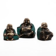 Set med 3 - Glada Buddhas (olika storlekar)