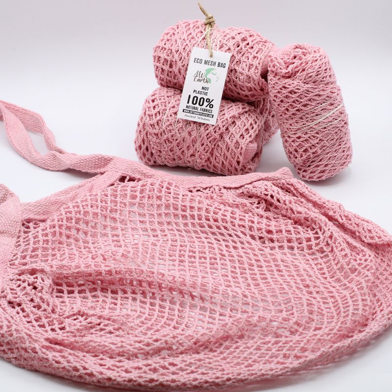 Nätväska av Ren Bomull - Rosa