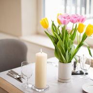 Set med 4 Pelarljus  40x60mm - Elfenben