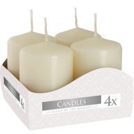 Set med 4 Pelarljus  40x60mm - Elfenben