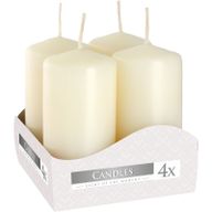 Set med 4 Pelarljus  40x80mm - Elfenben