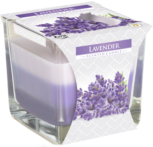 Flerfärgade Ljus i Glasburkar - Lavendel