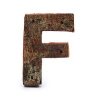 Rustik Bokstav i Bark - "F" - 7cm